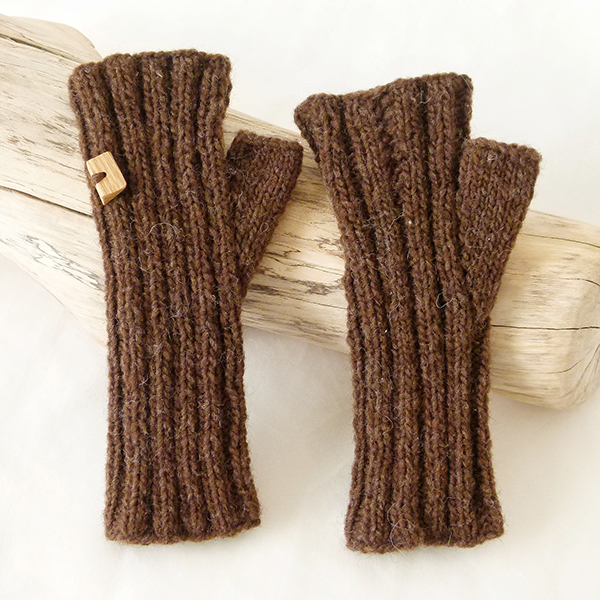 Accesorios Guantes y manoplas Calientabrazos manoplas de lana de invierno de color marrón claro 